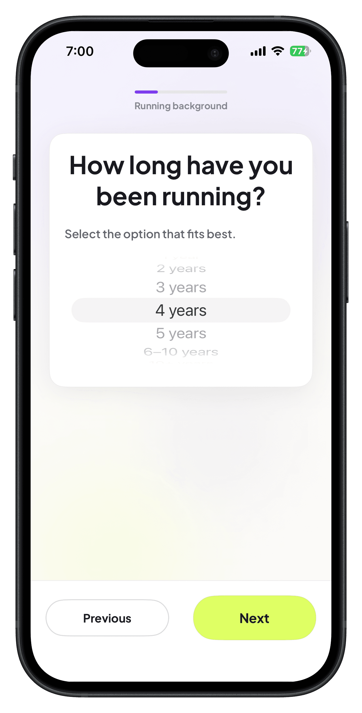 Reficio running background question during onboarding intake