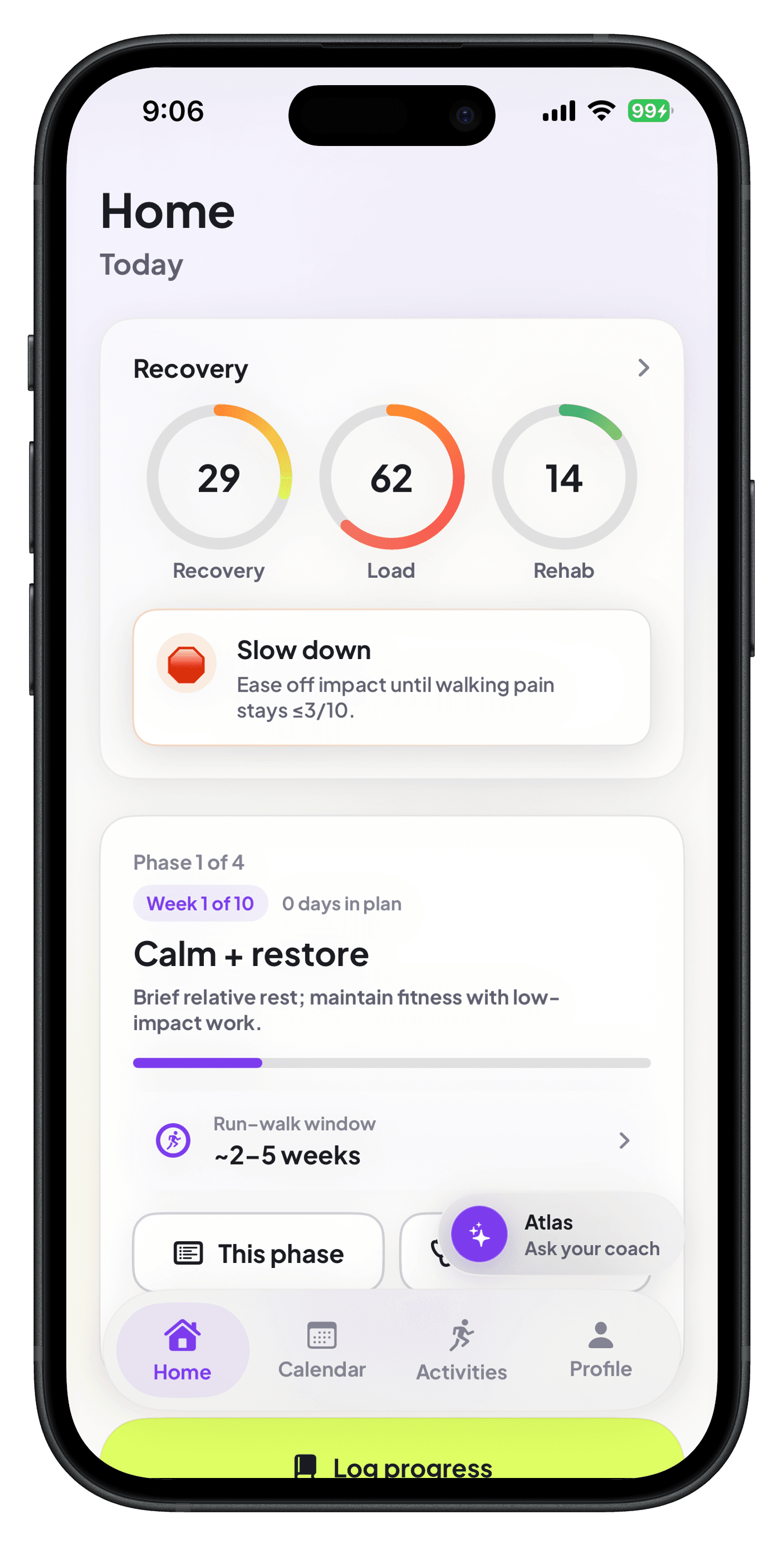 Reficio adaptive rehab dashboard